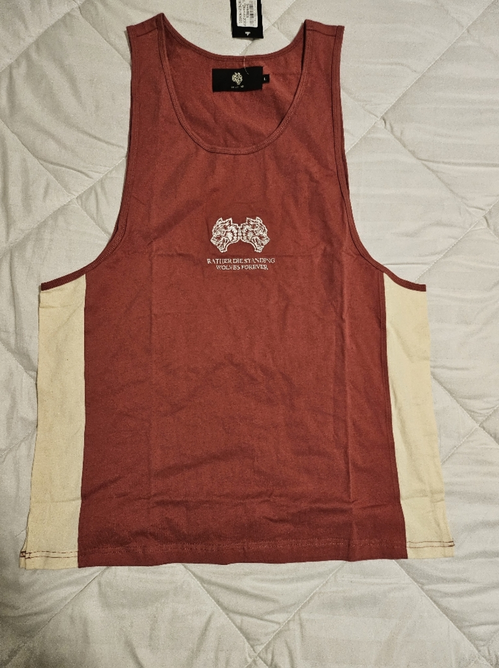 Darc Sport Red and Cream Men's Tank Top